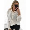 Košile dlouhý rukáv dámská (S/M ONE SIZE) ITALSKÁ MÓDA IMWB23005/DU (Velikost S/M/L, Barva bílá)