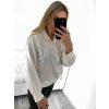 Košile dlouhý rukáv dámská (S/M ONE SIZE) ITALSKÁ MÓDA IMWB23005/DU (Velikost S/M/L, Barva bílá)