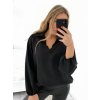 Košile/tunika košilová dlouhý rukáv dámská (S/M ONE SIZE) ITALSKÁ MÓDA IMWB23006/DU (Velikost S/M/L, Barva bílá)