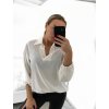 Košile/tunika košilová dlouhý rukáv dámská (S/M ONE SIZE) ITALSKÁ MÓDA IMWB23006/DU (Velikost S/M/L, Barva bílá)