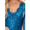 Šaty elegantní krajkové s delším zadním dílem, 3/4 rukávy (S-2XL) ITALSKÁ MÓDA NMC-210-14/DU