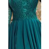 Šaty elegantní krajkové s delším zadním dílem, 3/4 rukávy (S-2XL) ITALSKÁ MÓDA NMC-210-8/DU