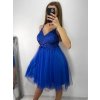 Šaty společenské tylové na ramínka dámské (S/M/L ONE SIZE) ITALSKá MóDA IM923001/DU (Velikost M/L, Barva bílá)