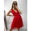 Šaty společenské tylové na ramínka dámské (S/M/L ONE SIZE) ITALSKá MóDA IM9239005/DU