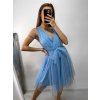 Šaty společenské tylové na ramínka dámské (S/M/L ONE SIZE) ITALSKá MóDA IM9239005/DU