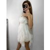 Šaty společenské tylové na ramínka dámské (S/M ONE SIZE) ITALSKá MóDA IM92311549/DUR (Velikost S/M/L, Barva bílá)