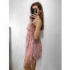 Šaty společenské tylové na ramínka dámské (S/M ONE SIZE) ITALSKá MóDA IM92311549/DUR (Velikost S/M/L, Barva bílá)