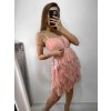 Šaty společenské tylové na ramínka dámské (S/M ONE SIZE) ITALSKá MóDA IM92311549/DUR (Velikost S/M/L, Barva bílá)