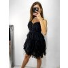 Šaty společenské tylové na ramínka dámské (S/M ONE SIZE) ITALSKá MóDA IM92311549/DUR (Velikost S/M/L, Barva bílá)