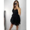 Šaty společenské tylové na ramínka dámské (S/M ONE SIZE) ITALSKá MóDA IM92311549/DUR (Velikost S/M/L, Barva bílá)