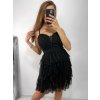 Šaty společenské tylové na ramínka dámské (S/M ONE SIZE) ITALSKá MóDA IM92311549/DUR (Velikost S/M/L, Barva bílá)