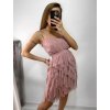 Šaty společenské tylové na ramínka dámské (S/M ONE SIZE) ITALSKá MóDA IM92311549/DUR (Velikost S/M/L, Barva bílá)