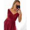Šaty společenské dlouhé elegantní dámské (S/M ONE SIZE) ITALSKÁ MÓDA IM923MARINA/DU (Velikost S/M/L, Barva Černá)