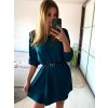 Tunika košilová prodloužená dámské 3/4 rukáv s páskem  (M/L/XL ONE SIZE) ITALSKÁ MÓDA IMM23UN7018/DU