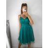 Šaty elegantní společenské na ramínka dámské (S/M ONE SIZE) ITALSKÁ MÓDA IMPSH23C666/DU (Velikost S/M/L, Barva červená)
