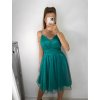 Šaty elegantní společenské na ramínka dámské (S/M ONE SIZE) ITALSKÁ MÓDA IMPSH23C666/DU (Velikost S/M/L, Barva červená)