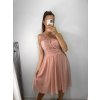 Šaty elegantní na ramínka dámské (S/M ONE SIZE) ITALSKÁ MÓDA IMPSH23658C/DU (Velikost S/M/L, Barva růžová starorůžová)