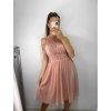 Šaty elegantní na ramínka dámské (S/M ONE SIZE) ITALSKÁ MÓDA IMPSH23658C/DU (Velikost S/M/L, Barva růžová starorůžová)