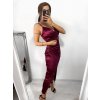 Šaty společenské dlouhé elegantní na ramínka satén dámské (S/M ONE SIZE) ITALSKÁ MÓDA IMPSH236357A/DU (Velikost S/M/L, Barva Černá)