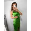 Šaty společenské dlouhé elegantní na ramínka satén dámské (S/M ONE SIZE) ITALSKÁ MÓDA IMPSH236357A/DU (Velikost S/M/L, Barva Černá)