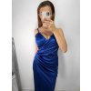 Šaty společenské dlouhé elegantní na ramínka satén dámské (S/M ONE SIZE) ITALSKÁ MÓDA IMPSH236357A/DU (Velikost S/M/L, Barva Černá)