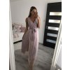 Šaty elegantní dlouhé na ramínka šifonové dámské (S/M ONE SIZE) ITALSKÁ MODA IMM22Q52303/DU (Velikost S/M/L, Barva Černá)