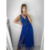 Šaty elegantní dlouhé na ramínka šifonové dámské (S/M ONE SIZE) ITALSKÁ MODA IMM22Q52303/DU (Velikost S/M/L, Barva Černá)