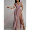 Šaty elegantní dlouhé na ramínka šifonové dámské (S/M ONE SIZE) ITALSKÁ MODA IMM22Q52303/DU (Velikost S/M/L, Barva Černá)