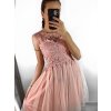 Šaty elegantní plesové bez rukávu krajka dámské (uni s/m) ITALSKá MóDA IM921BELLA/DU (Velikost S/M/L, Barva bílá)