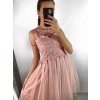 Šaty elegantní plesové bez rukávu krajka dámské (uni s/m) ITALSKá MóDA IM921BELLA/DU (Velikost S/M/L, Barva bílá)