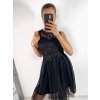 Šaty elegantní plesové bez rukávu krajka dámské (uni s/m) ITALSKá MóDA IM921BELLA/DU (Velikost S/M/L, Barva bílá)