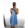 Šaty elegantní plesové bez rukávu krajka dámské (uni s/m) ITALSKá MóDA IM921BELLA/DU (Velikost S/M/L, Barva bílá)