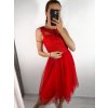 Šaty elegantní plesové bez rukávu krajka dámské (uni s/m) ITALSKá MóDA IM921BELLA/DU (Velikost S/M/L, Barva bílá)
