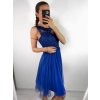 Šaty elegantní plesové bez rukávu krajka dámské (uni s/m) ITALSKá MóDA IM921BELLA/DU (Velikost S/M/L, Barva bílá)