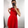 Šaty elegantní plesové bez rukávu krajka dámské (uni s/m) ITALSKá MóDA IM921BELLA/DU (Velikost S/M/L, Barva bílá)