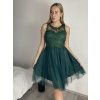 Šaty elegantní plesové bez rukávu krajka dámské (uni s/m) ITALSKá MóDA IM921BELLA/DU (Velikost S/M/L, Barva bílá)