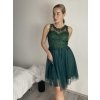 Šaty elegantní plesové bez rukávu krajka dámské (uni s/m) ITALSKá MóDA IM921BELLA/DU (Velikost S/M/L, Barva bílá)