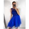 Šaty elegantní plesové bez rukávu krajka dámské (uni s/m) ITALSKá MóDA IM921BELLA/DU (Velikost S/M/L, Barva bílá)