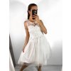 Šaty elegantní plesové bez rukávu krajka dámské (uni s/m) ITALSKá MóDA IM921BELLA/DU (Velikost S/M/L, Barva bílá)