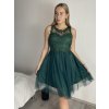 Šaty elegantní plesové bez rukávu krajka dámské (uni s/m) ITALSKá MóDA IM921BELLA/DU (Velikost S/M/L, Barva bílá)