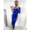 Šaty dlouhý rukáv dámské (S/M ONE SIZE) ITALSKÁ MÓDA IMPBB23A116211/DU