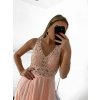 Šaty dlouhé společenské na ramínka dámské (S/M ONE SIZE) ITALSKÁ MÓDA IMPSH2261102/DU (Velikost S/M/L, Barva modrá královská)
