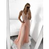 Šaty dlouhé společenské na ramínka dámské (S/M ONE SIZE) ITALSKÁ MÓDA IMPSH2261102/DU (Velikost S/M/L, Barva modrá královská)