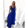 Šaty dlouhé společenské na ramínka dámské (S/M ONE SIZE) ITALSKÁ MÓDA IMPSH2261102/DU (Velikost S/M/L, Barva modrá královská)