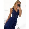 Šaty dlouhé společenské na ramínka dámské (S/M ONE SIZE) ITALSKÁ MÓDA IMPSH2261102/DU (Velikost S/M/L, Barva modrá královská)