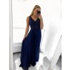 Šaty dlouhé společenské na ramínka dámské (S/M ONE SIZE) ITALSKÁ MÓDA IMPSH2261102/DU (Velikost S/M/L, Barva modrá královská)