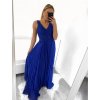 Šaty dlouhé společenské na ramínka dámské (S/M ONE SIZE) ITALSKÁ MÓDA IMPSH2261102/DU (Velikost S/M/L, Barva modrá královská)