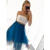 Sukně dlouhá tilová dámská (S/M ONE SIZE) ITALSKÁ MÓDA IMWA23096/DU (Velikost S/M/L, Barva béžová)