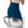 Sukně dlouhá tilová dámská (S/M ONE SIZE) ITALSKÁ MÓDA IMWA23096/DU (Velikost S/M/L, Barva béžová)