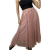 Sukně dlouhá tilová dámská (S/M ONE SIZE) ITALSKÁ MÓDA IMWA23096/DU (Velikost S/M/L, Barva béžová)